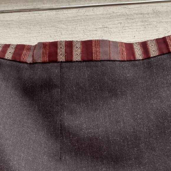 Votre Nom Paris wool wrap skirt with silk trim - Picture 3 of 5